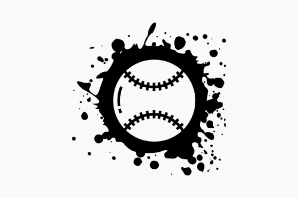 Baseball Ball Splat Ink: Graphics for Crafts