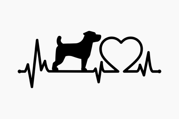 Dog Jack Russell Terrier Heartbeat Graphics and Crafts