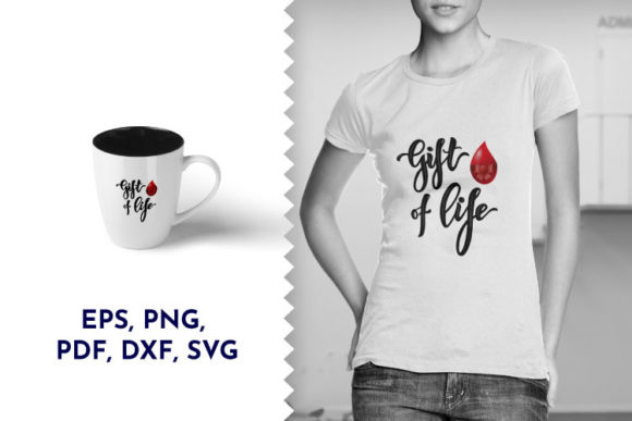 Donor Motivational Quote. Gift a Life. Graphics and Illustrations
