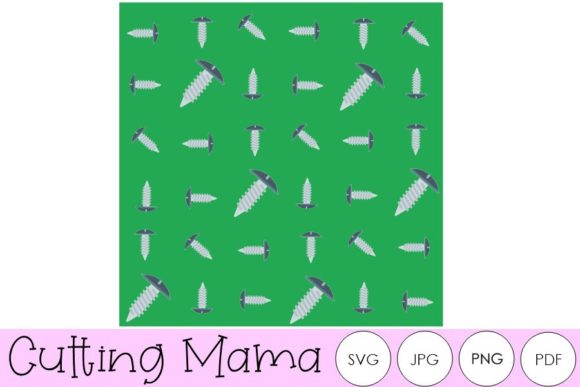 Green Screw Seamless Pattern: Graphics for Local Branding