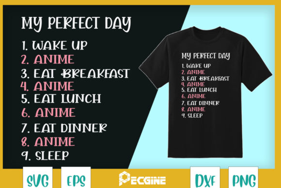 My Perfect Day Funny Kawaii Anime Graphics