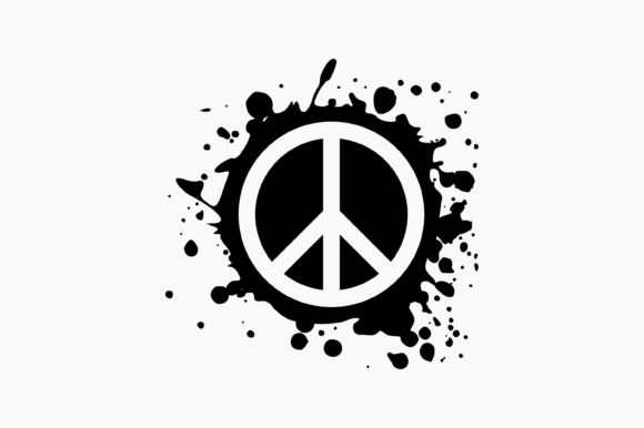 Peace Sign Splat Ink: Graphics for Crafts and Content