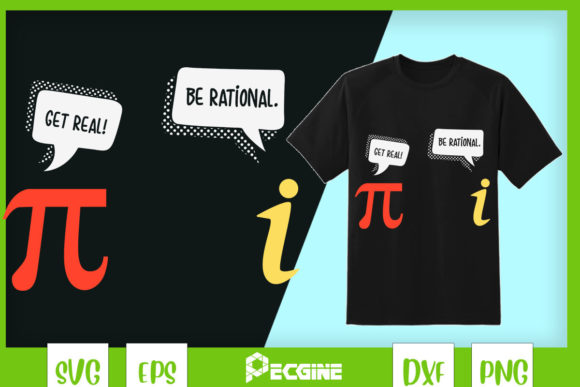 Pi and Imaginary Number Funny Math Graphics