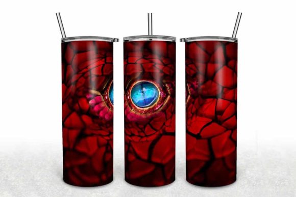 Red Eye Dragon Seamless, 20oz Skinny Graphics