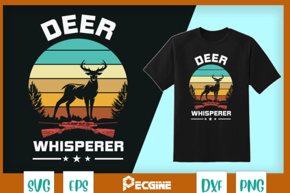 Retro Deer Whisperer Hunting Graphics