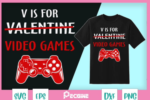 V is for Video Games Gamer Couples Graphics